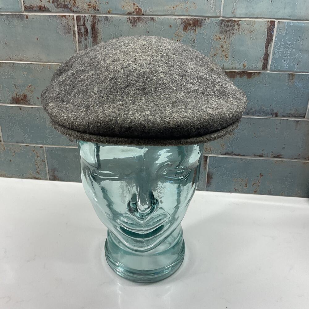 Vintage Kangol Peaky Blinders Style Flat Cap Made in Great Britain Wool Grey
